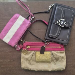 Coach Wristlet Bundle Of 3